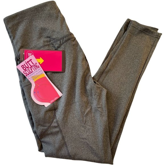 ShoSho Womens High Waist Tummy Control Butt Sculpting Leggings Grey Size L - Picture 12 of 12